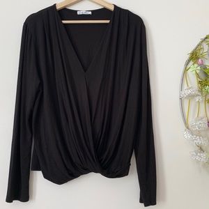 Anthropologie On the Road Cotton Black Longsleeve